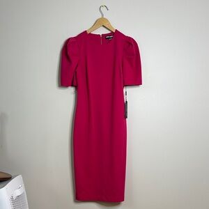 Karl Lagerfeld Fuchsia Midi Dress